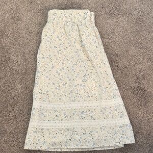 Roolee Salt cream and Blue Floral skirt